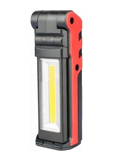 Usb Şarj Edilebilir Led Cob Çalışma Işığı Katlanabilir Kırmızı