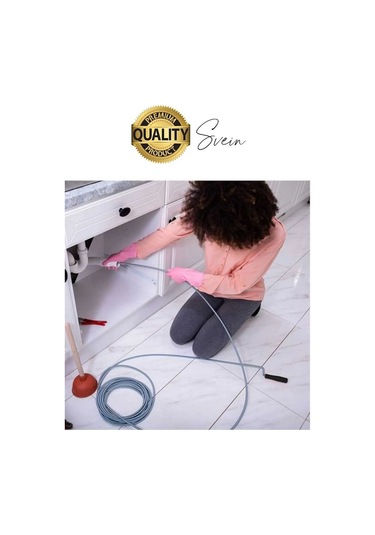 Premium 15 Metre Tıkanıklık Kanal Açma Klozet Gider Açıcı Boru Temizleme Spiral Tel Susta Manuel Uç