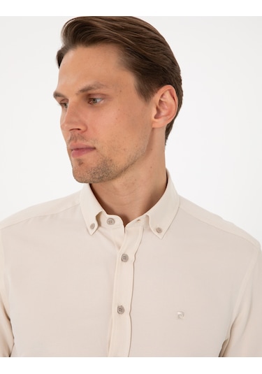 Pierre Cardin Erkek Bej Gömlek Desenli 50306996-vr011 Bej