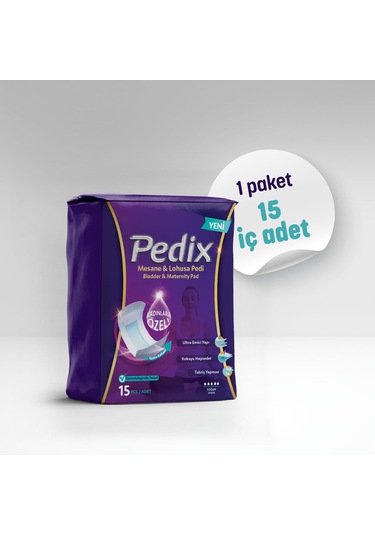 Pedix Kadın Mesane ve Lohusa Pedi Yoğun 15'li