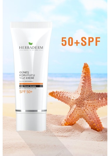 Herbaderm Suya Dayanıklı Güneş Kremi Spf 50+ 75 ML