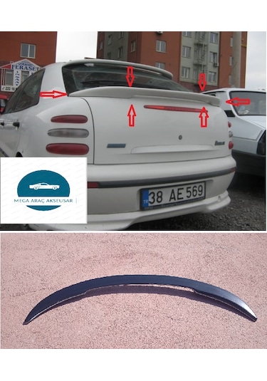 Fiat Brava Bagaj Rüzgarlık Boyasız Ham Siyah Fiberclass