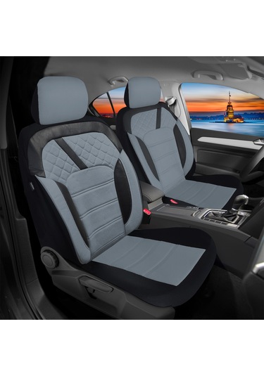 Pandami Oto Koltuk Kılıfı, Tam Set, Tay Tüyü / Bebek Mavisi