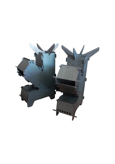 Mini Roket Soba Portatif Sırt Çantasında Taşınabilir