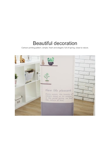 Sones Basit Dikey Dolap Tipi Her Şey Dahil Klima Kumaş Toz Kapağı, Boyut: 180x55x35cm, Stil: Yeşil Bitki