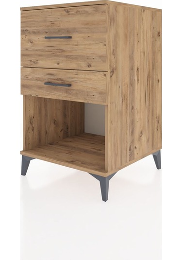 Kronos Komodin 2 Çekmeceli 60x59x96 Çam-çam Çam