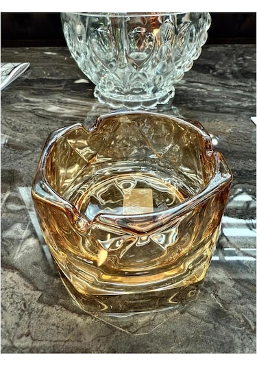 Ceritoğlu Küllük Üç Boyutlu- Altıgen -dekoratif-şık-gold