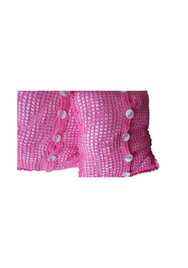 El Örgüsü Motifli Pembe Dekoratif Yastık 1 Çift