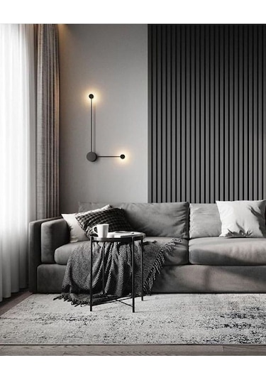 Winflex Eko Keçeli Akustik Ahşap Paneli Antrasit 60x240cm .