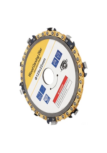 Gajeena 125mm Açımlı Taşlama Zincirli Disk, Ahşap, Lamine, Metal Kesim Ve Taşlama İçin Uyumlu, 22mm Çaplı Açımlı Taşlama Yedek Parçası