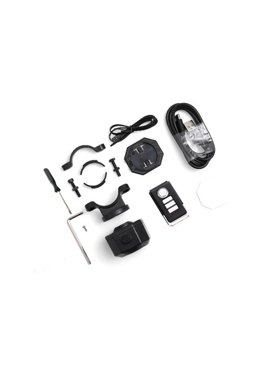 Ranyeek Motor Güvenlik Alarmı: Kablosuz Titreşim Sensörü, 110db Ses, 7 Seviye Hassasiyet, Uzaktan Kumanda, Ip54 Su Geçirmez Siyah