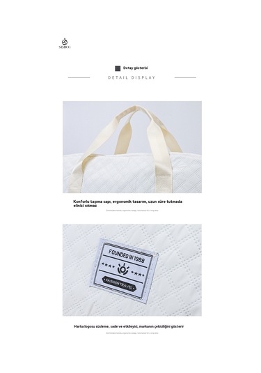 Çok İşlevli, Islak Ve Kuru Ayırma Özelliğine Sahip Su Geçirmez Seyahat Çantası Gri