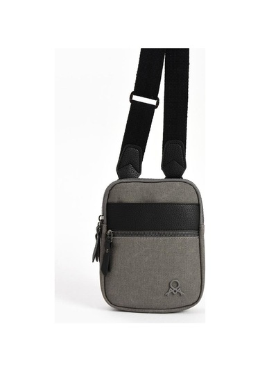 Kanvas Kumaş Telefon Çantası Erkek Postacı Çanta 20 12 Cm Çapraz Askılı Omuz Çantası Mega Çanta Antrasit