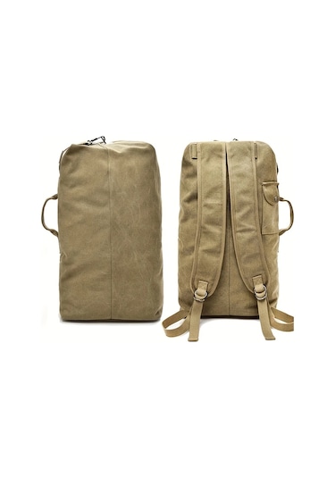 Willowhaven Hacimli Khaki Canvas Erkek Sırt Çantası - Katlanır Dayanıklı Hafif Outdoor Haki