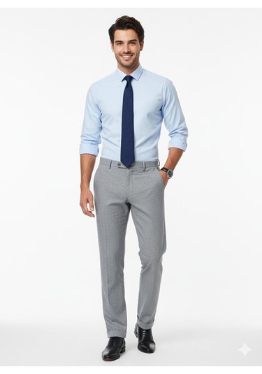 Presto Erkek Slimfit Armürlü Pantolon Gri 3194-050 Gri