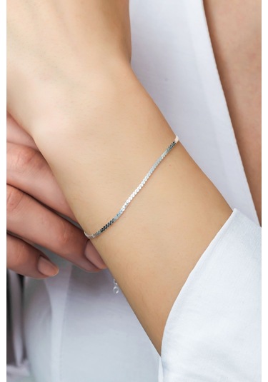 Azuris Silver Azuris Silver 925k Gümüş Sepantin Zincir Bileklik Gümüş