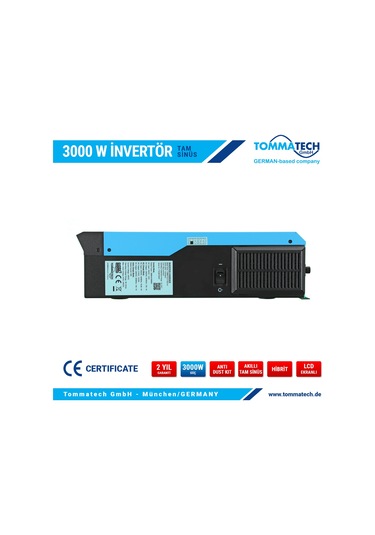 Tommatech Tam Sinüs 3000 W New 3Kw Akıllı İnvertör Tam Sinüs