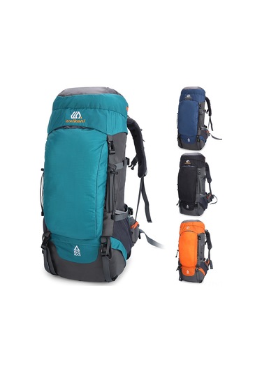 Yuntech01 65l Büyük Kapasiteli Su Geçirmez Sırt Çantası - Kamp Ve Seyahat İçin Mükemmel Koyu Mavi