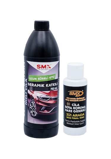 Seramik Katkılı Hızlı Ve Pratik Cila 750ml.+ 3'ü 1 Arada Cila-boya Koruma-hare Giderici 100 Ml