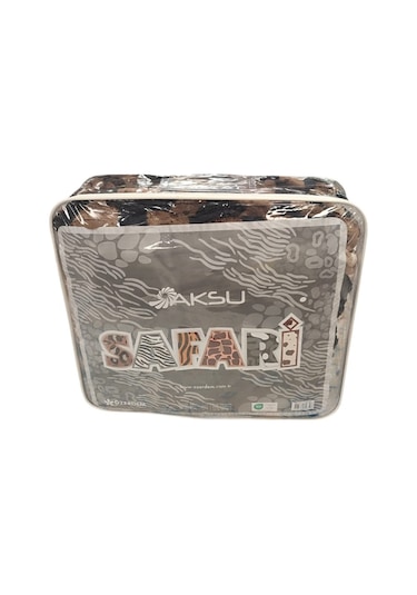 Aksu Safari Çift Kişilik Battaniye 200x240 -leopar Kahve Siyah Kahve