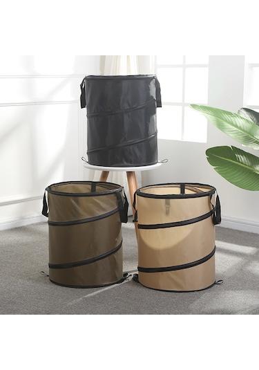 Teltree Taşınabilir Çadır Çöp Kutusu - Çapraz Kesme, S Kelebeği İle, Bahçe Yaprakları İçin, Kahve-mavi Rengi, D34 Küçük Boyut