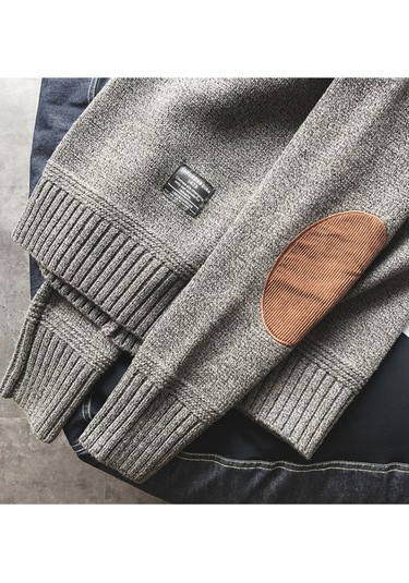 Erkekler İçin Kore Tarzı Kazak Kırmızı