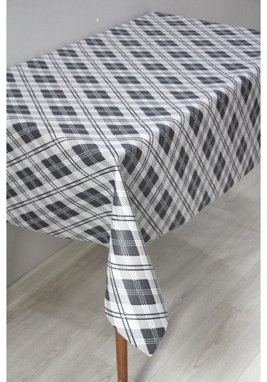 Astarlı Silinebilir Pvc Muşamba Masa Örtüsü 1202-4-gri