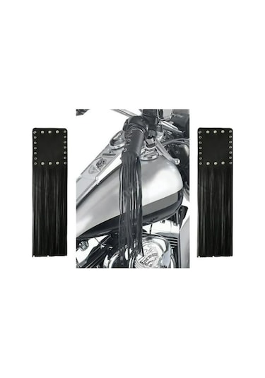 Motosiklet Cooper Cruiser Elcik Deri Püsküllü Motor Gidon Püskül