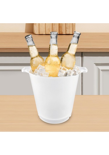 Suntek Buz Kovası Hafif Patates Kızartması Depolama Bira Beyaz