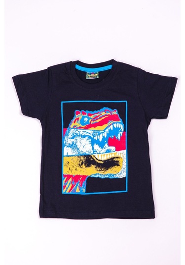 Erkek Çocuk Tshirt Dinozor Baskılı A28 Lacivert