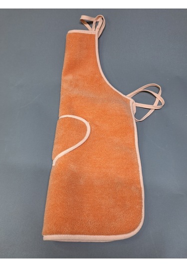 Peluş Mutfak Önlüğü / Su Geçirmez Turuncu Başak Ev Tekstili