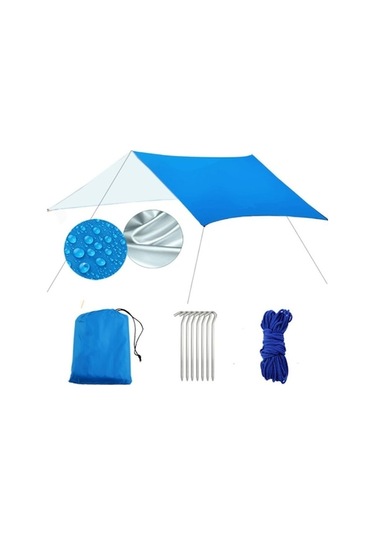 Ganzhoushop Tente Su Plaj Pergola Mavi Koruyucu Güneş Güneş Geçirmez Fonksiyonlu Çok Çadır Barınağı Açık Zl Mavi