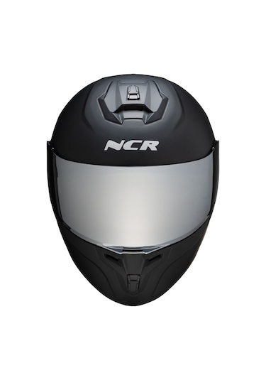 Ncr Rapid Aynalı Vizör Ece BelgeliKapalı Motosiklet Kaskı Mat Siyah