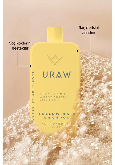Uraw Onarıcı ve Saç Derisi Dengeleyici Bakım Sarı Şampuan 400 ML