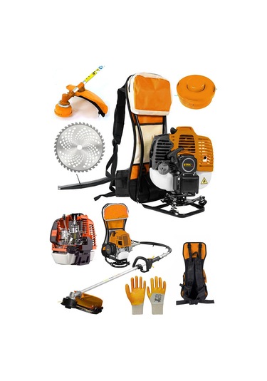 Staxx Power Tx6379cy Benzinli Sırt Tipi Tırpan Çayır Ot Biçme + Yağ + Canavar Başlık