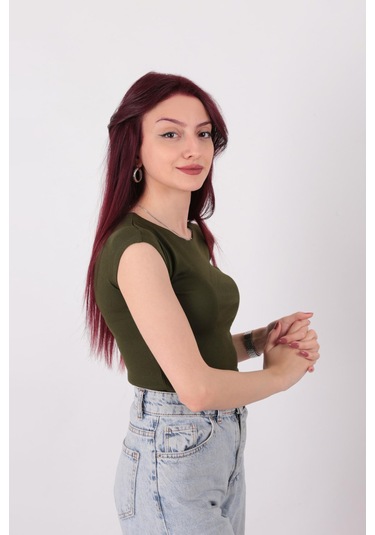 Busem S0015601 Kadın Bluz Haki