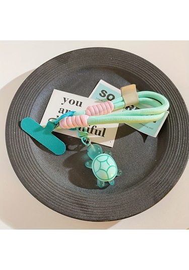 Ayarlanabilir Kaplumbağa Charm Cep Telefonu Kordonu Pembe