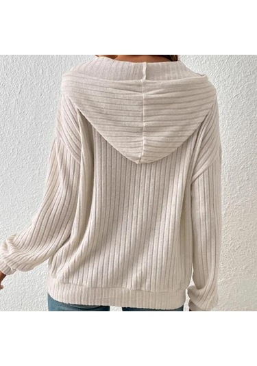 Gmxıa Kadın Modası Rahat Düz Renk Baskı Sonbahar Kış Uzun Kollu Kapşonlu Gevşek Pit Kanguru Cepli Kapşonlu Yeşil