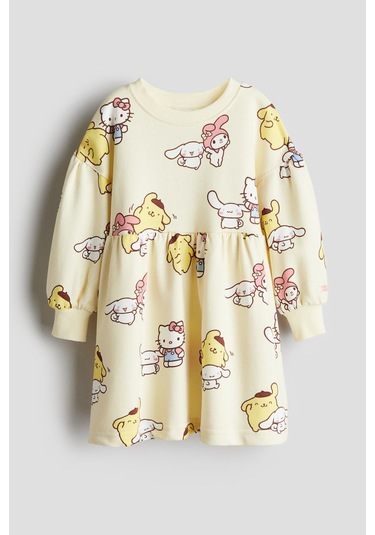 Kuromi Kız Çocuk Elbise Sarı