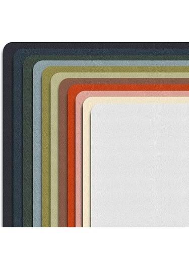 Büyük Doğal Mantar Ve Deri Su Geçirmez Klavye Matı, Ofis/ev/oyun/dekoratif Masa Altlığı Açık Yeşil, 23,6 X 11,8 İnç