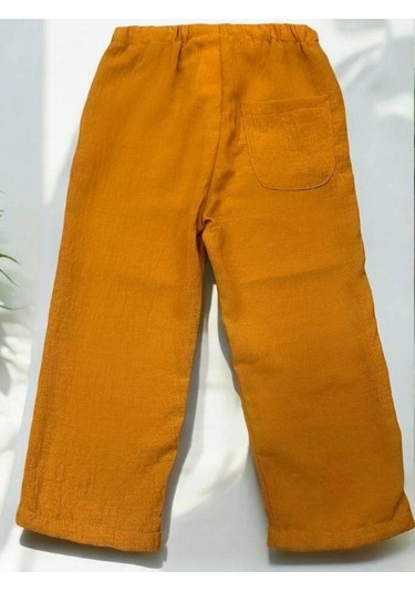 Çikoby Erkek Çocuk Keten Pantolon-14561 Kiremit