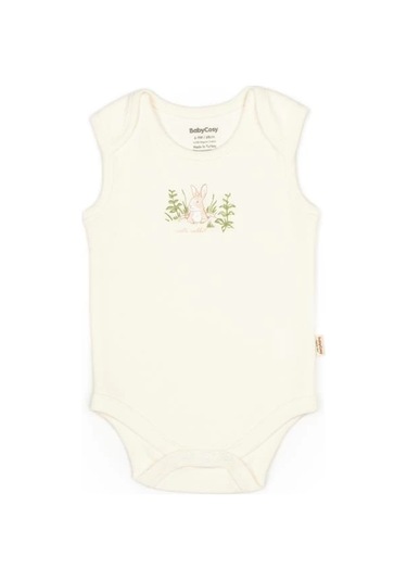 Bebek 3lü Askılı Badi Kutu Set %100 Organik Pamuk, Bebek Ve Yenidoğan Serisi - Csy5709 Ekru