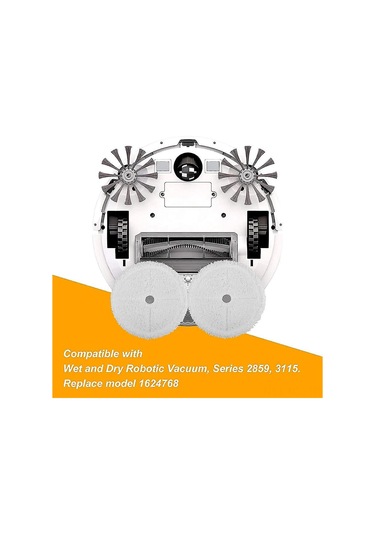 Konesam Bissell 2859/3115 Serisi İçin Mikrofiber Mop Yedek Pad, 6 Adet, Ahşap/seramik/zemin Temizliği, 13cm Beyaz