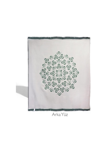 Bigghome Çintemani Yeşil Çift Kişilik Battaniye 200 X 220 Cm Karışık