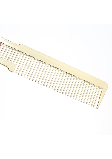Suntek Büyük Berber Tarak Düz Üst Kesme Soluk Stil Altın
