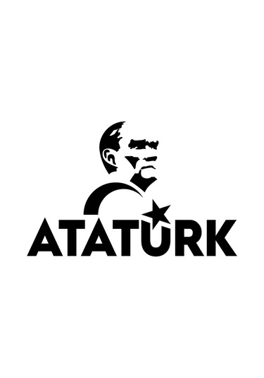 Atatürk Türk Bayrağı Sticker 17x17 Cm Siyah