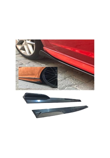 Audi A6 2014-2018 Kulaklı Yan Marşpiyel Altı Lip Kısa 86 Cm Piona Black