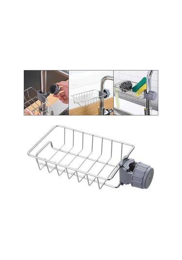 Liangmei 1 Adet Asılı Musluk Rafı Ayarlanabilir Yükseklik Esnek -