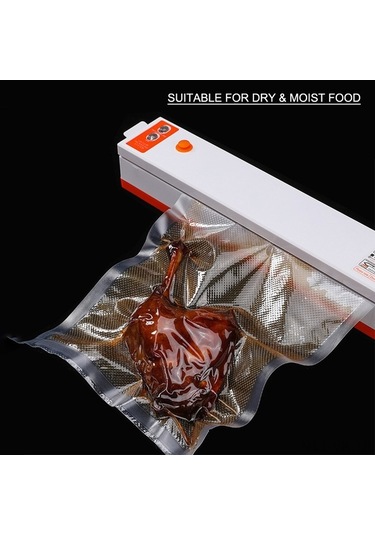 Pazly Ev Tipi Vakumlu Paketleme Makinesi, Kuru/nemli Gıda Koruma, 20 Adet 17-25cm Torba, Otomatik, Ab Prizi