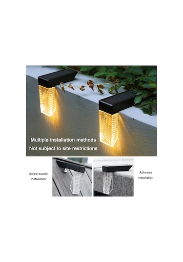 Cbtx Bahçe Aydınlatma Dış Mekan Su Geçirmez Avlu Koridor Basamakları Led Güneş Işığı Sıcak + Renkli Işık